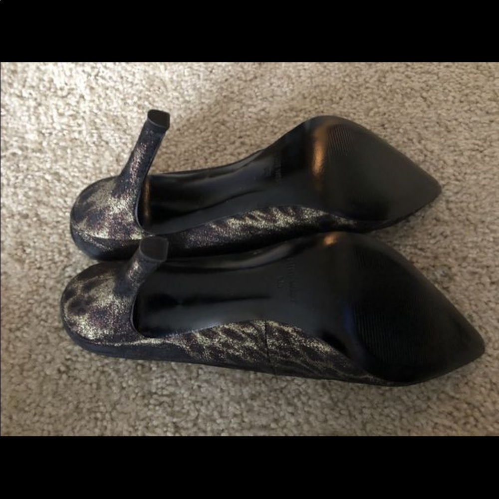 Nine West leopard print gold and brown shoes